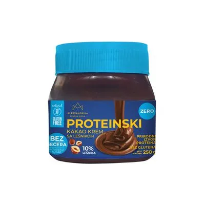 Bezglutenski kakao krem sa lešikom bez dodatog šeća 250g,aleksandrija