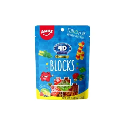 Bombone gummy amos 4d blocks 72gr