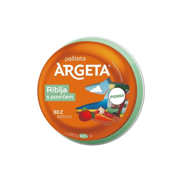 Pašteta riblja sa povrćem 80g argeta