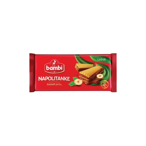Keks napolitanka Bambi lešnik 185g