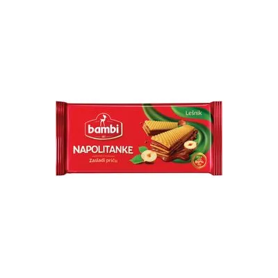 Keks napolitanka Bambi lešnik 185g