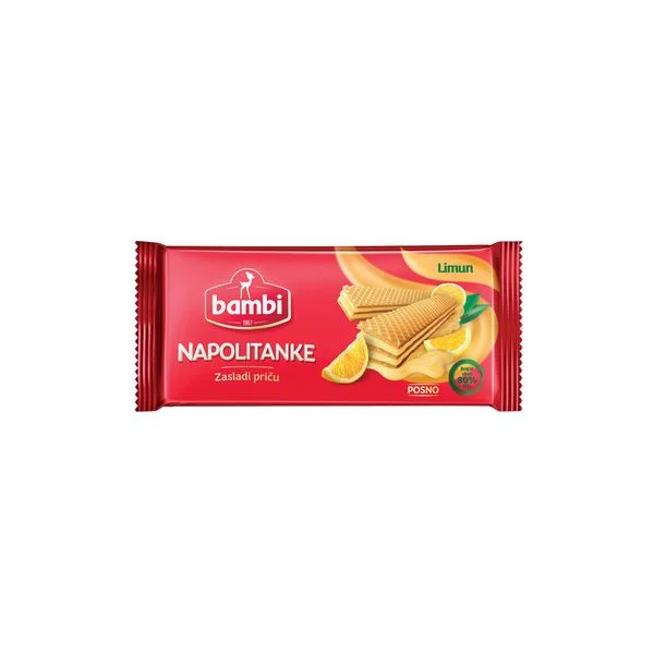 Napolitanke limun 185g bambi