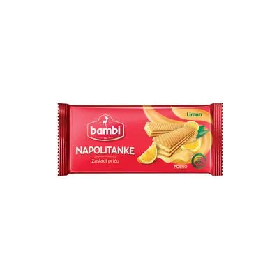 Napolitanke limun 185g bambi