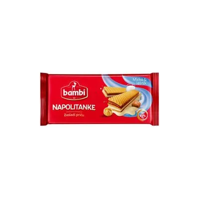 Keks napolitanka Bambi mleko i lešnik 185g