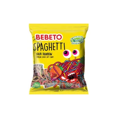Bombone gumene spaghetti rainbow Bebeto 80g