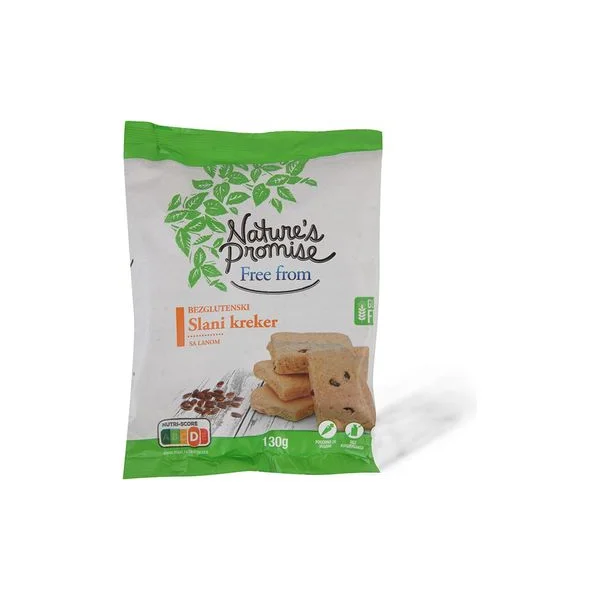 Bezglut.slani kreker pros/lan NP 130g