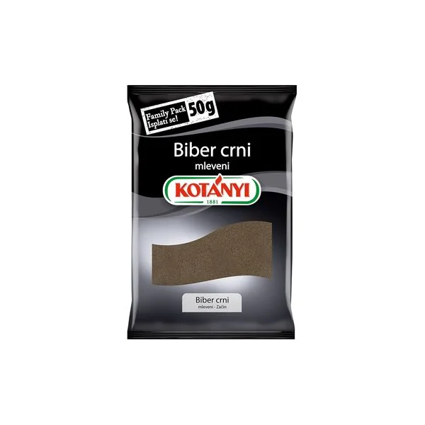 Biber crni mleveni kesica 50gr kotany