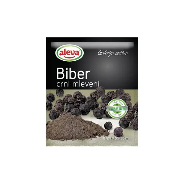 Biber mleveni crni Aleva 20g