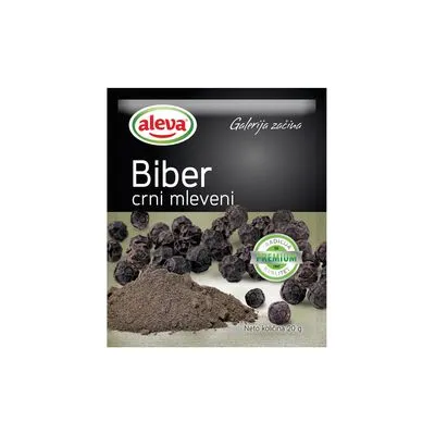 Biber mleveni crni Aleva 20g