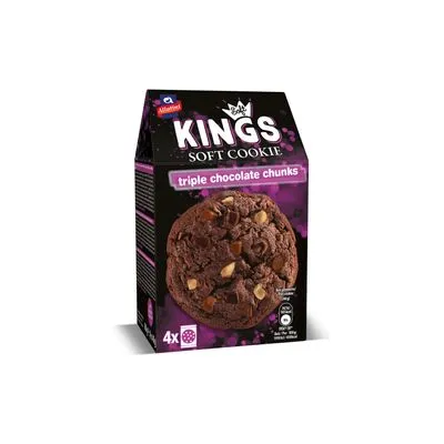 Biskvit soft kings tri cokolade 160g*