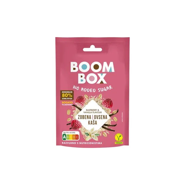 Ovsena kasa boom box malina-vanila 60g