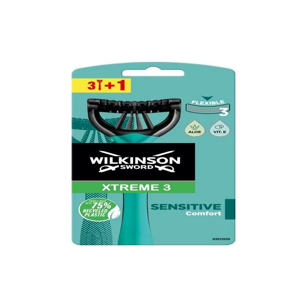 Zilet wilkinson xtreme3 sensitive 3+1