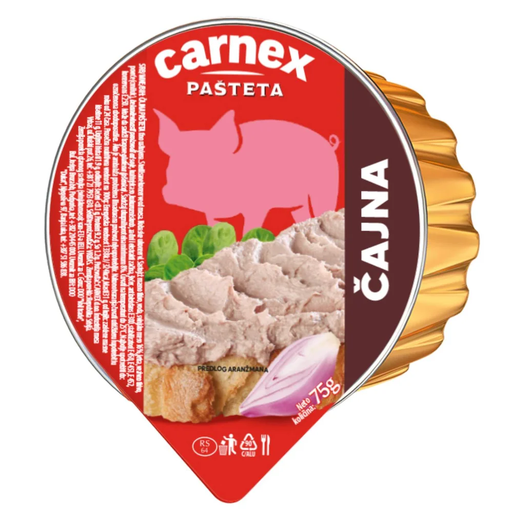 Pasteta cajna 75g Carnex