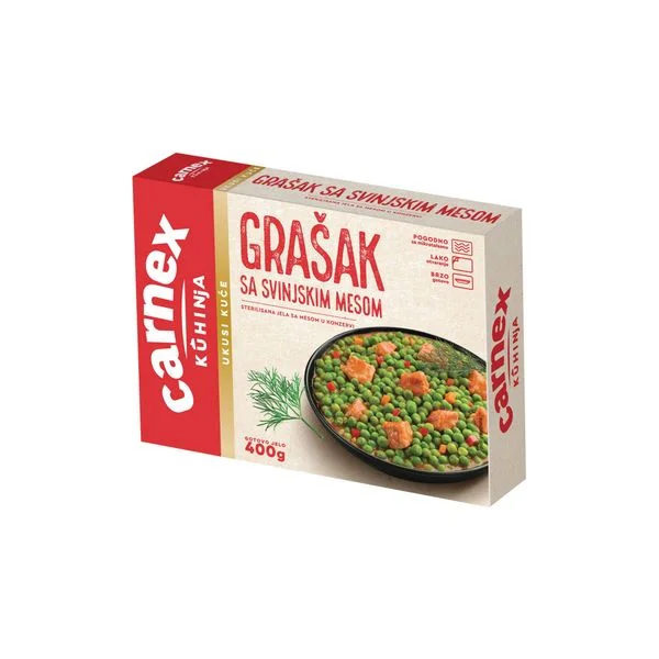 Grašak sa svinjskim mesom 400g Carnex