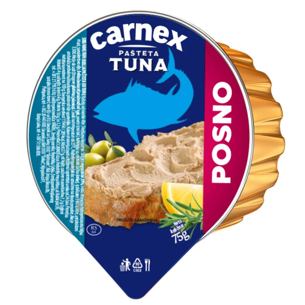 Pasteta tuna 75g -Carnex