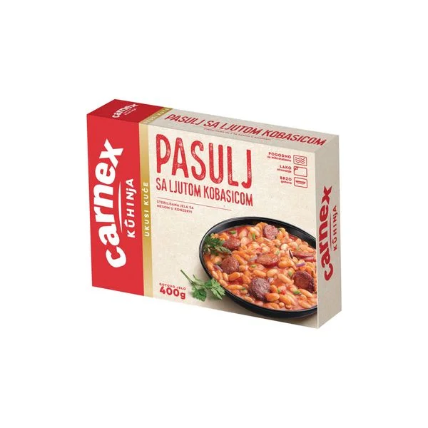G.j.pasulj sa ljutom kobasicom 400gr Carnex