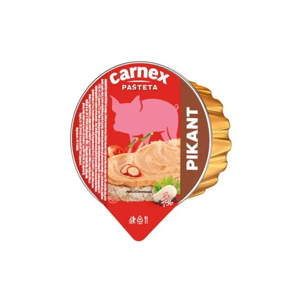 Pašteta pikant 75g.Carnex