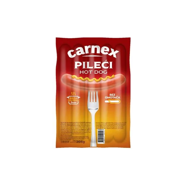 Pileći hot dog 205 g Carnex