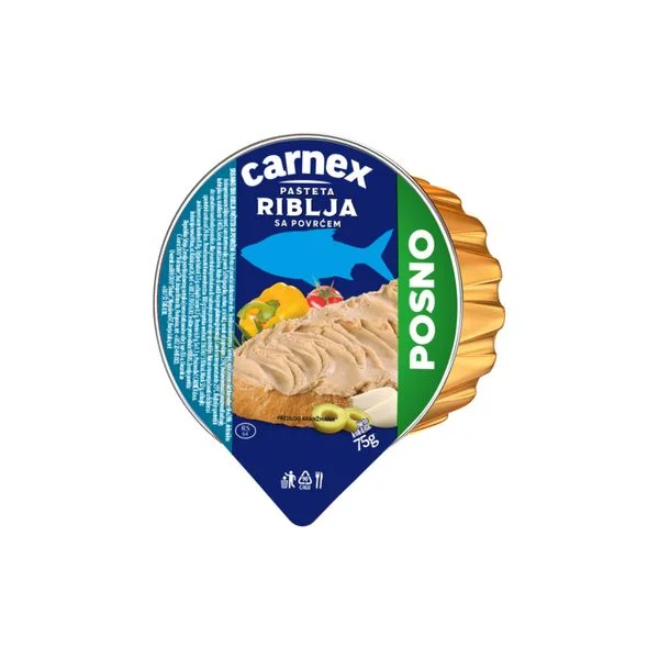 Pasteta Carnex riblja sa povrcem 75 g