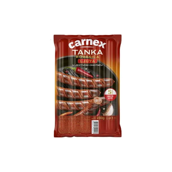 Kobasica gril tanka ljuta 230gr Carnex