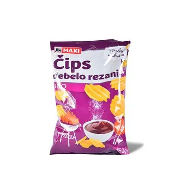 Cips rebrasti BBQ Maxi 150g