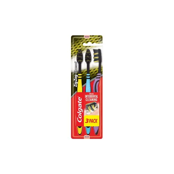 Zubna cetkica colgate zig zag charcoal 3 pack