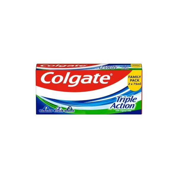 Colgate pasta triple action 2x75ml
