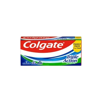 Colgate pasta triple action 2x75ml