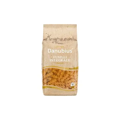 Testenina fusilli integrale 400gr Danubius
