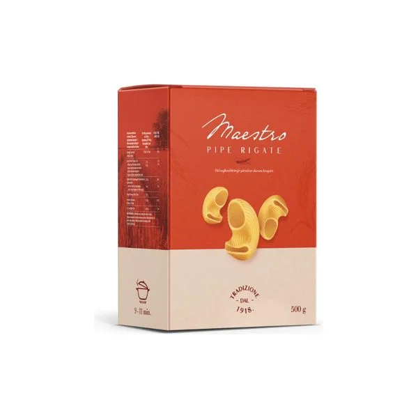 Testenina pipe rigate maestro 500gr Danubius