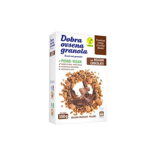 Musli crunch dog sa belgijskom cokoladom 300gr