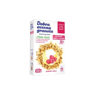 Musli crunch dog malina i vanila 300gr