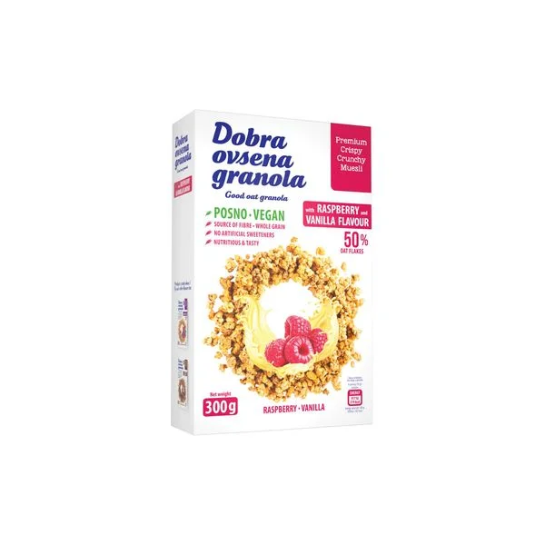 Musli crunch dog malina i vanila 300gr