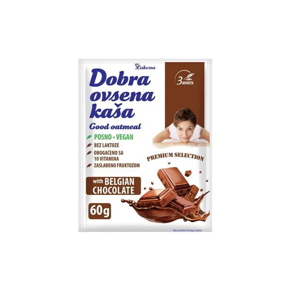 Ovsena kasa dobra belgijska cokolada 60gr