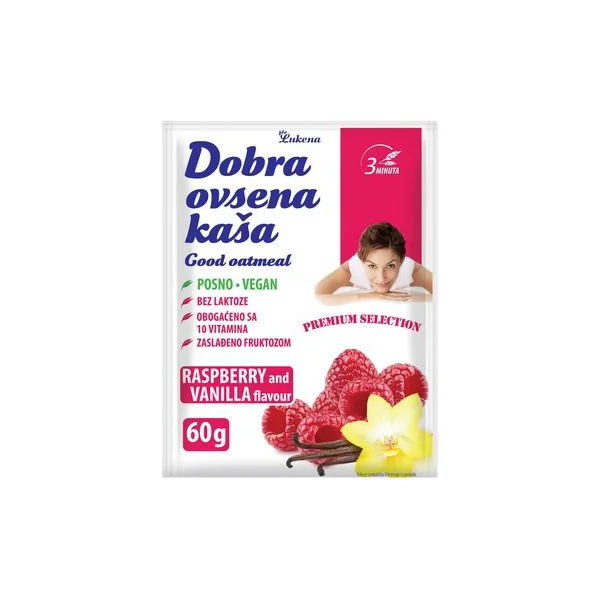 Ovsena kasa dobra malina i vanila 60gr
