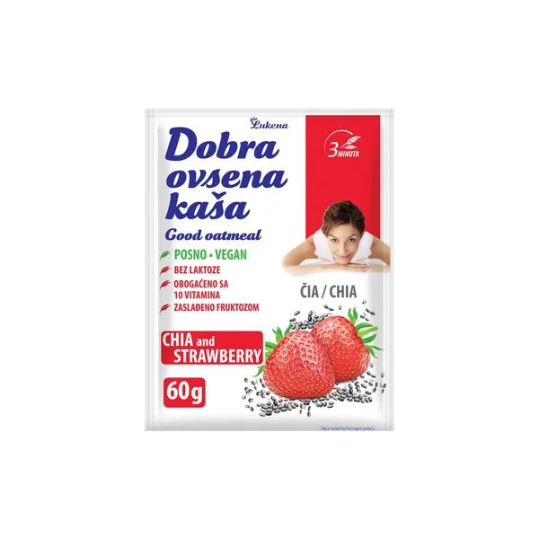 Ovsena kasa dobra sa cia semenkama i jagodom 60gr