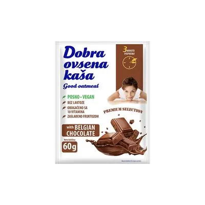 Ovsena kasa dobra belgijska cokolada 60gr