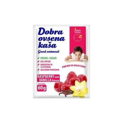 Ovsena kasa dobra malina i vanila 60gr