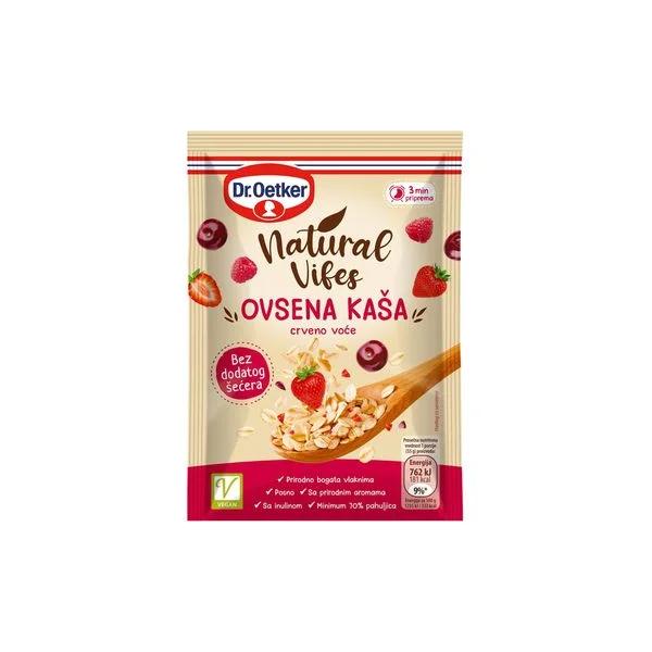 Ovsena kaša natural vibes crveno voće 60g dr.Oetker