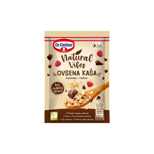 Ovsena kaša natural vibes čoko-malina 60g dr.Oetker