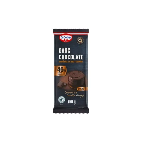 Čokolada crna za jelo i kuvanje Dr Oetker 150g