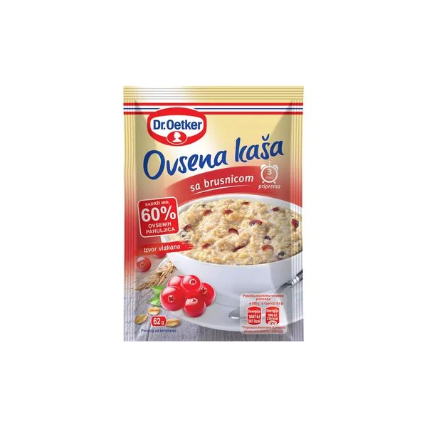 Kasa ovsena brusnica 62g dr oetker