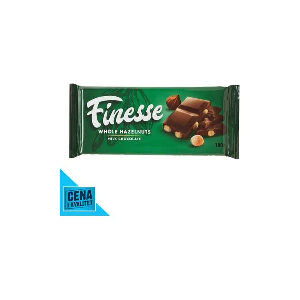 Čokolada ml celi lešnik 100g finess