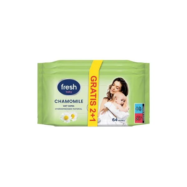 Vlažne maramice baby world 64/1 2+1 gratis Fresh