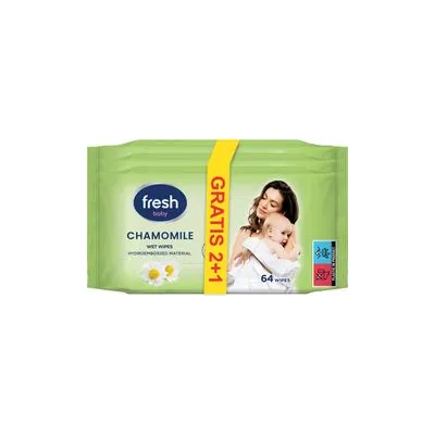 Vlažne maramice baby world 64/1 2+1 gratis Fresh