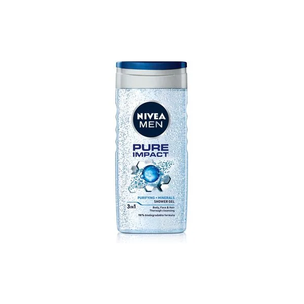 Gel za tuširanje pure impact za muškarce 250ml Nivea niv.