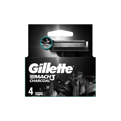 Gillette mach 3 charcoal 4cts