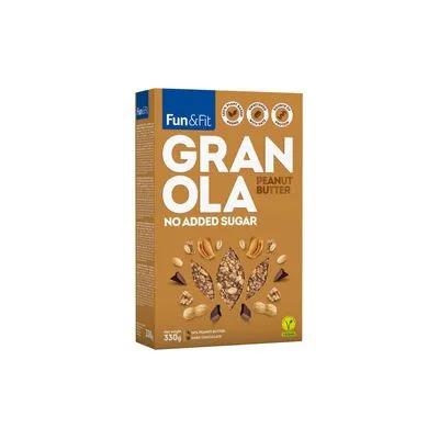 Granola kikiriki puter 330g Fun&fit