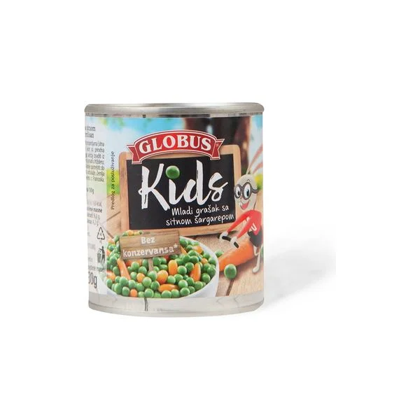 Grasak extra fini&baby sargarepa kids 200gr globus