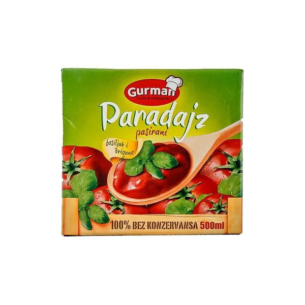 Pasirani paradajz bosiljak origano 500ml gurman